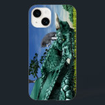 Visitante surpresa - Gato bonito na cabeça do Drag<br><div class="desc">Dragão ficou surpreso quando acordou do cochilo para encontrar uma cinza grudada em sua cabeça lavando-se calmamente. Este seria um presente excelente para qualquer um que ama dragões ou gatos ou ambos.</div>