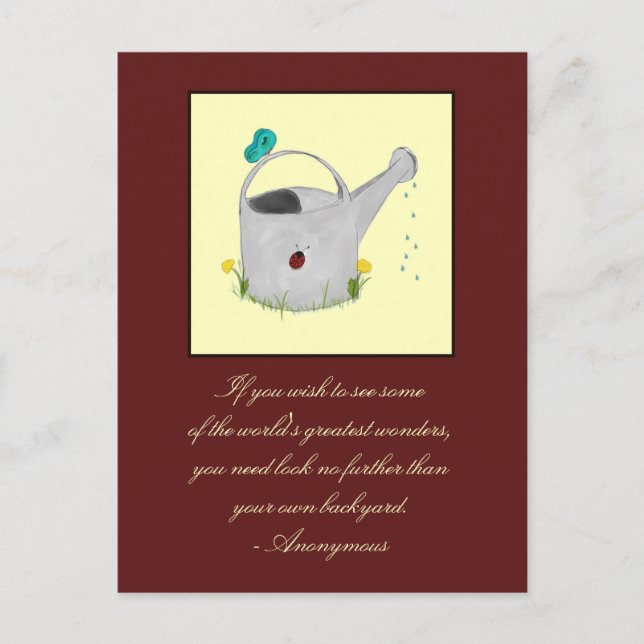 Visitantes do cartão postal do Jardim (Frente)