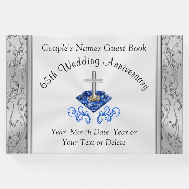 Visitas 65.º Livro de Convidados do Aniversário do Casamen (Frente)