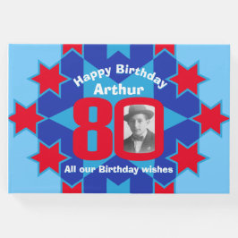 Visitas 80 estrela de fotos vermelho livro convidado