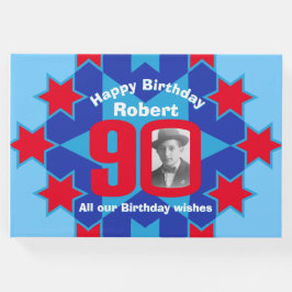 Visitas 90 estrela de fotos vermelho livro convidado