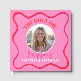 Visitas aniversário de 30 anos Livro convidado Cor-de-rosa