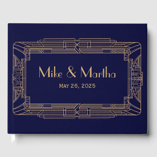 Visitas Anterior Excelente Gatsby Art Deco Livro de Convid