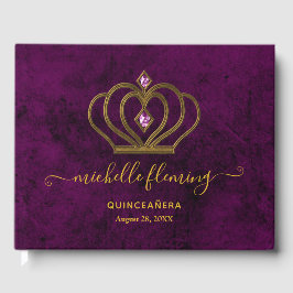 Visitas Antigo livro de convidados da Elegância Quinceañer