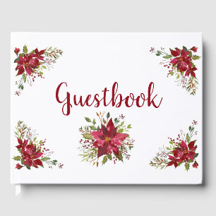Visitas Belo Livro de Poinsettias Vermelhas