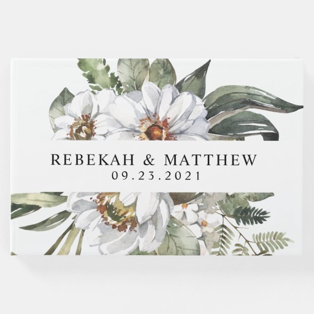 Visitas Boêmia Botânica Branca | Livro de convidados (Frente)