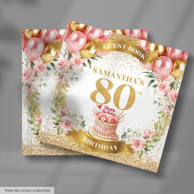 Visitas Boho Belo Livro de Convidados de Início de Anivers ( Boho Beautiful 80th Birthday Sign-In Guest Book)