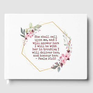 Visitas Bonitas Flores Salm 91 Aniversário Livro de Convi