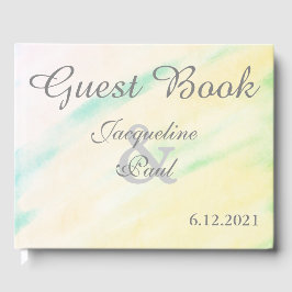 Visitas Bonito Livro Convidado de Casamento de Cores de Ág