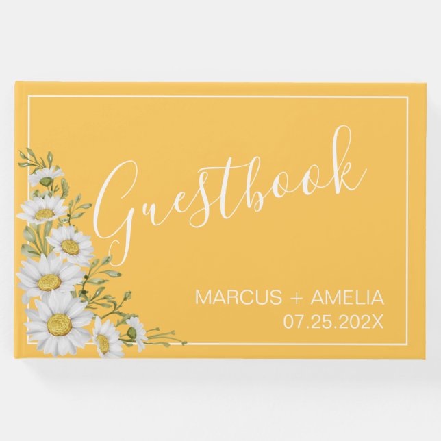 Visitas Bonito Livro de convidados do Daffodil Amarelo e B (Frente)