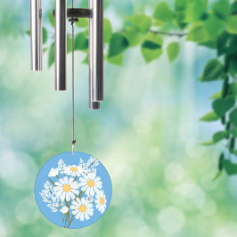 Visitas Brancas Florais Elegantes em Azul