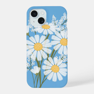 Visitas Brancas Florais Elegantes em Azul