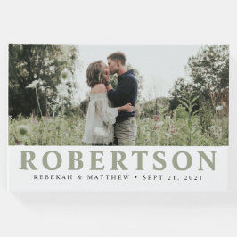 Visitas Branco simples e elegante | Livro de Convidados de