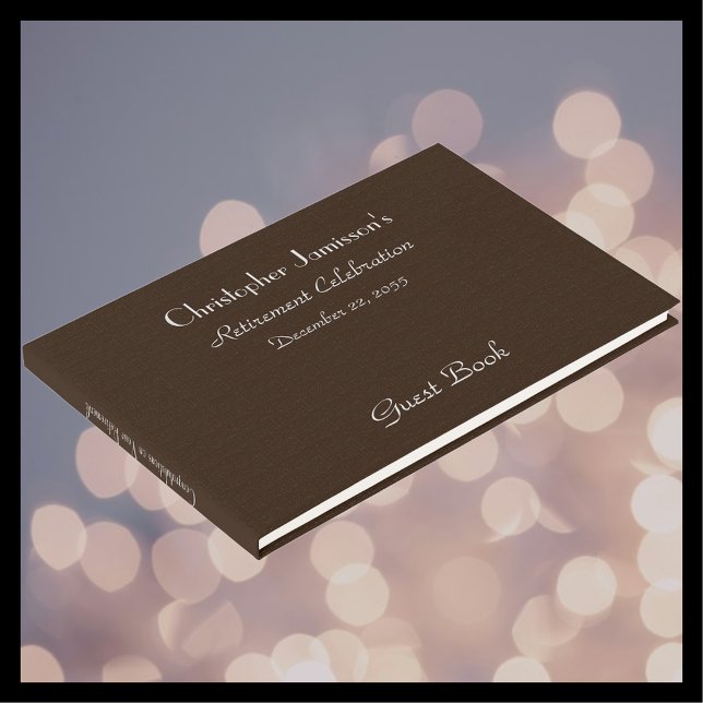 Visitas Burlap Textuturado do Livro de Entrada do Partido  (Criador carregado)