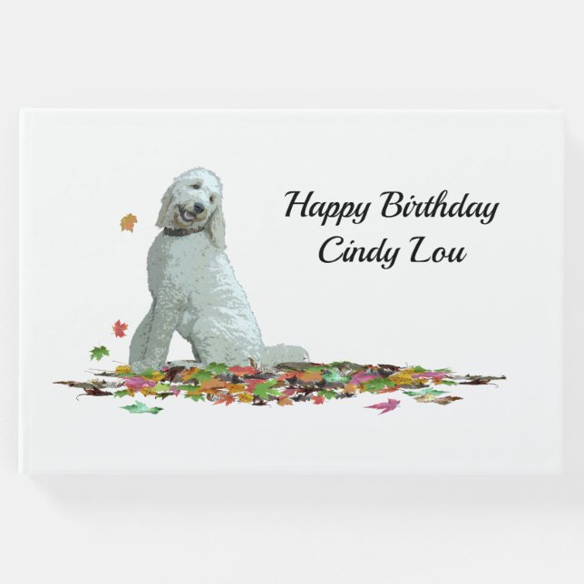 Visitas Cachorro De Labradoodle Sai Do Livro De Convidados (Frente)