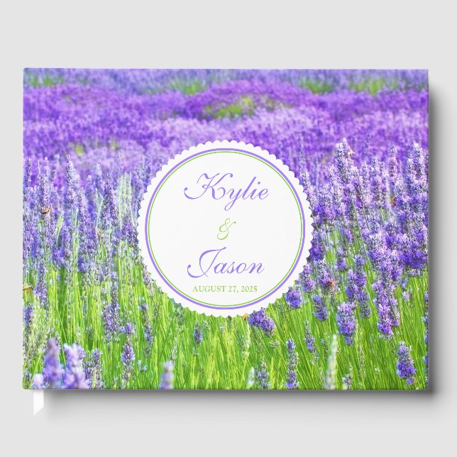 Visitas Campo das flores de Lavanda Livro de convidados (Frente)
