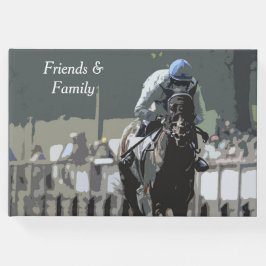 Visitas Cavalo De Corrida Com Jockey No Livro Azul De Gues