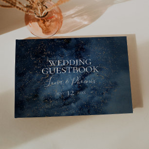 Visitas Celestial Night Sky Livro de Convidados para Cas