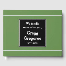 Conservador, Simples Livro de Convidados Funerais