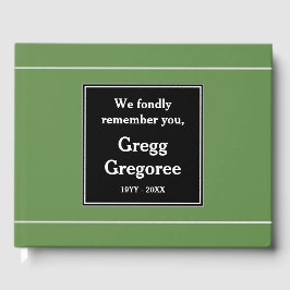 Visitas Conservador, Simples Livro de Convidados Funerais