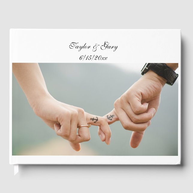 Visitas Crie seu próprio livro de convidados de casamento  (Frente)