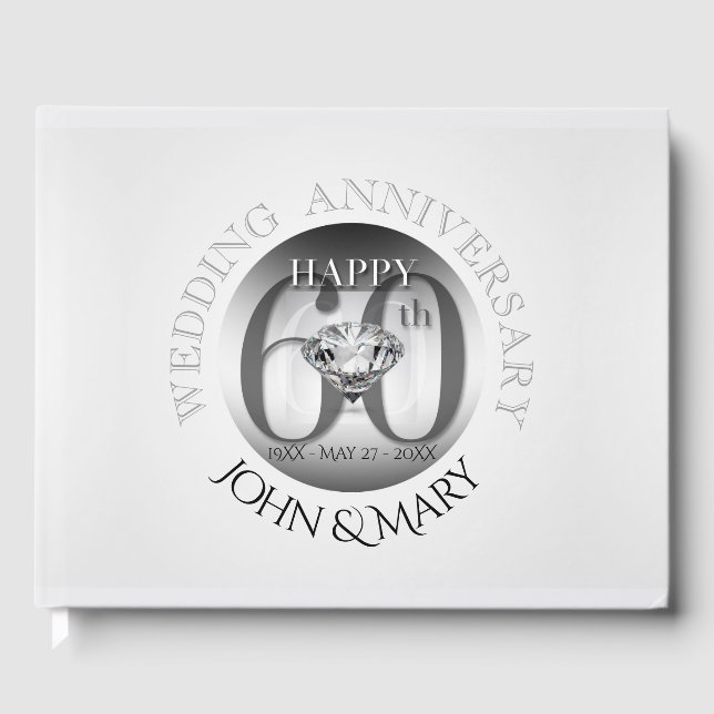 Visitas Diamond 60º Livro de Convidados do Aniversário do  (Frente)