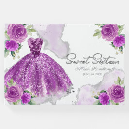 Visitas Docinho 16 Livro de Prata Palhaço Púrpura Floral