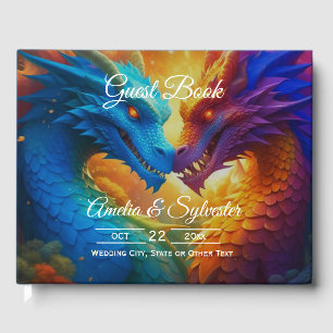 Visitas Dragões Coloridos no Amor Livro Azul de Casamento