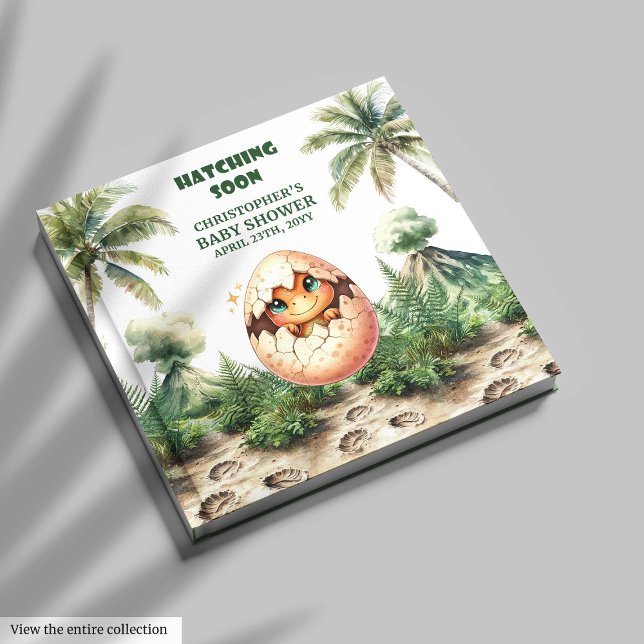 Visitas Em Breve, Livro de Convidados Dinossauros Bonitos (Hatching Soon: Personalized Dino Guest Book)