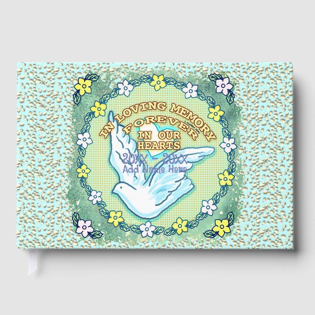 Visitas Em nosso livro de hóspedes do "Hearts Memorial" (Frente)