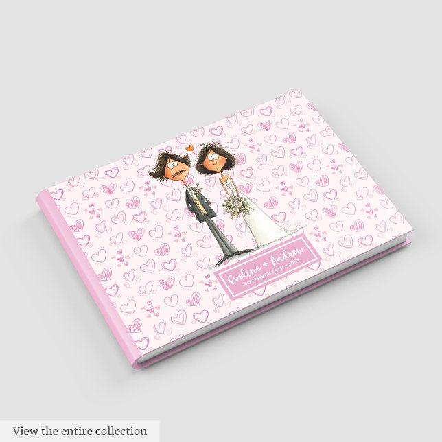 Visitas Engraçado livro de convidados para recém-casados (Cute Funny Wedding Guest book for Newlyweds)