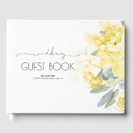 Visitas Flores Amarelas e Livro de Convidados de Casamento