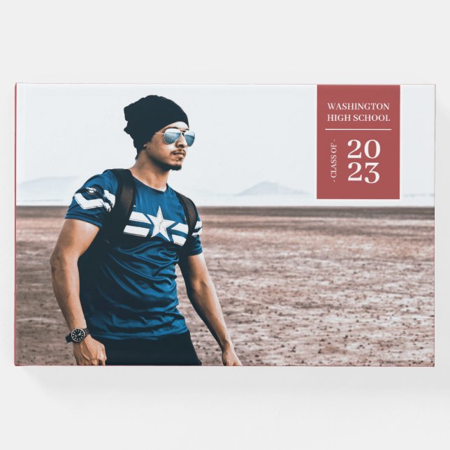 Visitas Guia Foto Simples Graduação Livro de Convidados Ve (Frente)