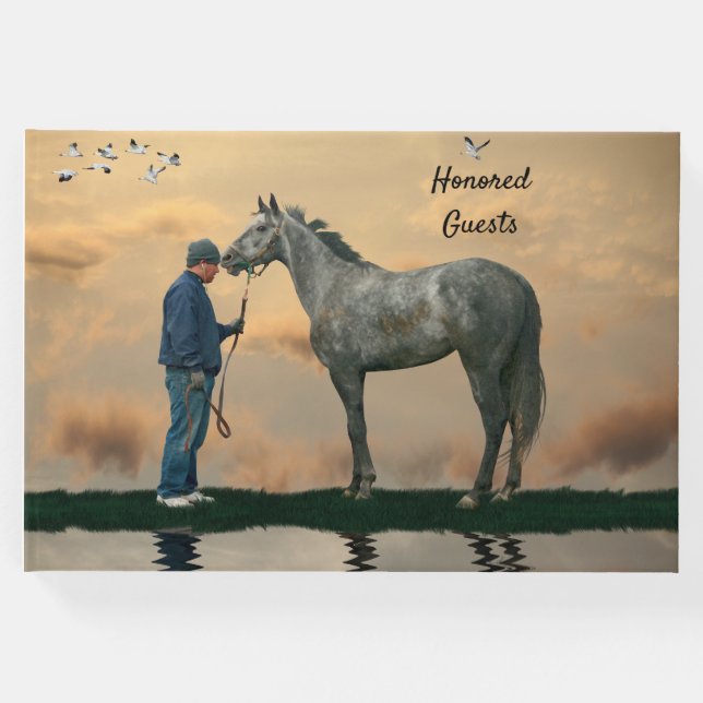 Visitas Horse De cinza E Livro De Convidados OTTB (Frente)