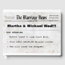 Jornal Pensava Que O Livro De Convidados De Casame