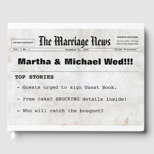 Visitas Jornal Pensava Que O Livro De Convidados De Casame (Frente)