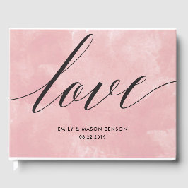 Visitas Livro Convidado de Casamento com Script de Caligra