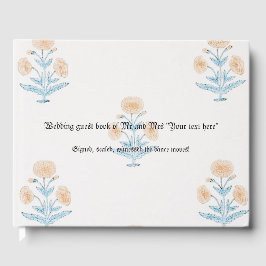 Visitas Livro Convidado de Casamento personalizável artíst