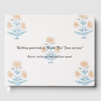 Visitas Livro Convidado de Casamento personalizável artíst