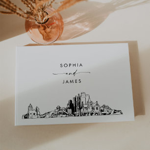 Visitas Livro Convidado de Casamento Skyline Phoenix