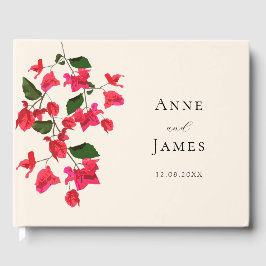 Visitas Livro de Casamento de Guest da Flor Vermelha Bouga