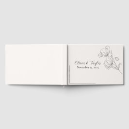 Visitas Livro de Casamento Elegância Bege