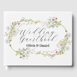 Visitas Livro de Casamento Floral Wildflower Primavera