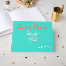 Livro de Casamento Turquesa Sunset Hearts