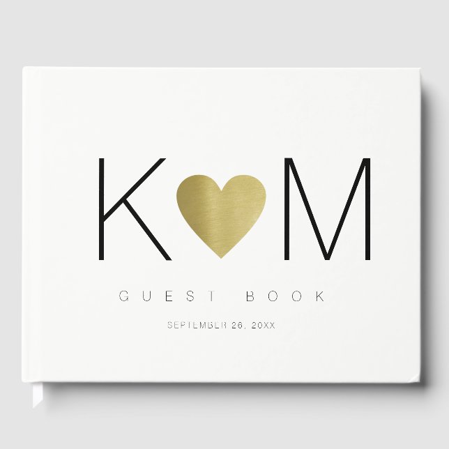 Visitas livro de casamento, um livro de hóspedes para um e (Frente)