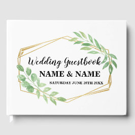 Visitas Livro de Convidado do Casamento Dourado Quadro Ver