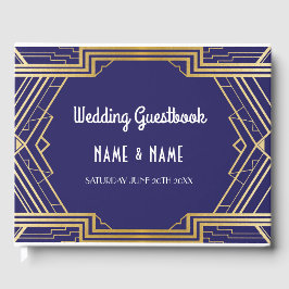 Visitas Livro de Convidado do Casamento Gatsby Art Deco 19