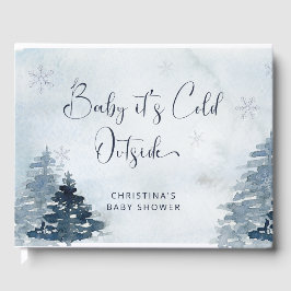 Visitas Livro de convidado do chá de fraldas de pinheiro d