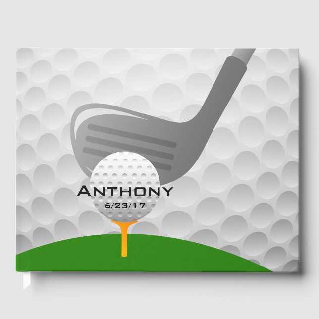Visitas Livro de Convidado do Design de Golfe (Frente)