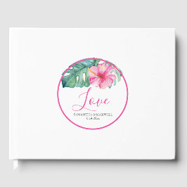 Visitas Livro de Convidado Personalizado Floral